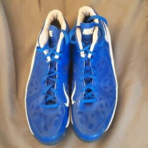 Nike Dual Fusion BB Blue and White Mens Basketball Shoes Size 14